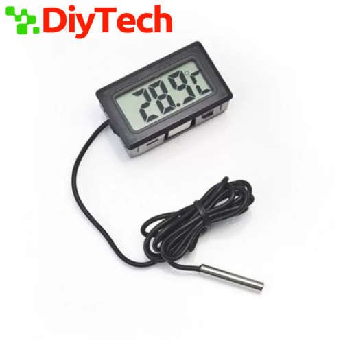 DIGITAL LCD THERMOMETER - BLACK  **LOCAL STOCK**