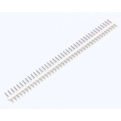 Header Pins Male 40 Pin 2.54mm Straight Single Row - WHITE ***LOCAL STOCK***