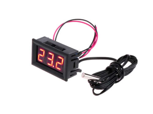 Temperature Meter Thermometer  Digital (RED Display) (12V) **LOCAL STOCK**