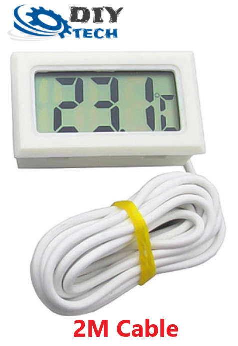 Temperature Thermometer Meter LCD Display  Aquarium (White) ***LOCAL STOCK**