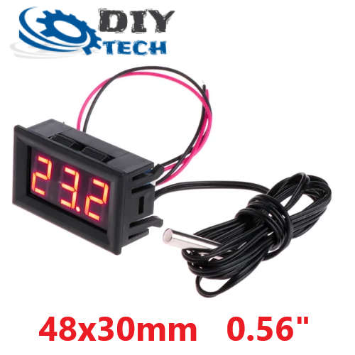 Temperature Meter Thermometer  Digital (RED Display) (12V) **LOCAL STOCK**