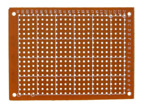 Prototype PC Board Single Sided 5x7 CM Brown  **LOCAL STOCK**