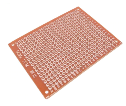 Prototype PC Board Single Sided 5x7 CM Brown  **LOCAL STOCK**