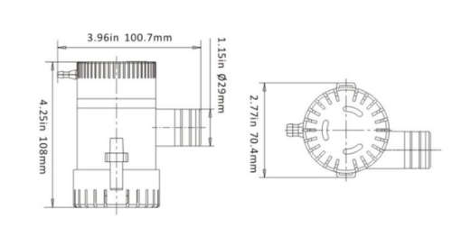 Bilge Pump Submersible Low Pressure Pump 12VDC 4000 L/Hour **LOCAL STOCK**