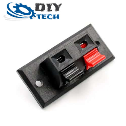 Connector Terminal Push in Jack Spring Load 2 Pin**LOCAL STOCK**