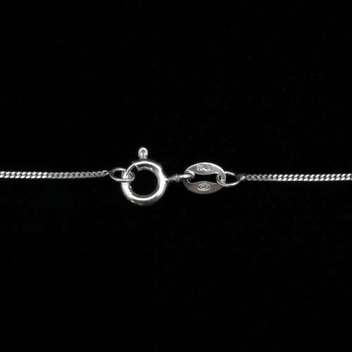 Sterling Silver Curb Chain, 0.9mm x 50cm