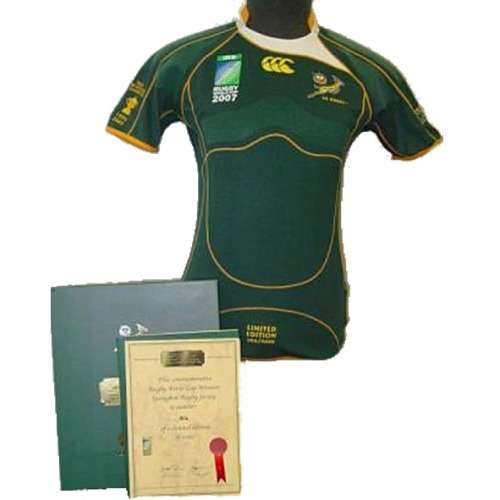 Commemorative Limited edition Springbok RWC 2007 jersey