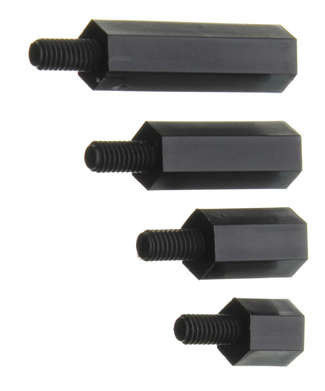 M3 Nylon Black Hexagon Standoff Column Spacer M3 x 10 + 6mm ***LOCAL STOCK***