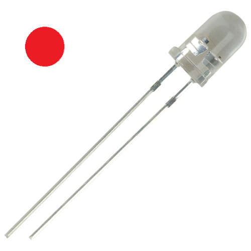 5mm Water Clear Round Top Red Flash Alarm LED Diode ***LOCAL STOCK***