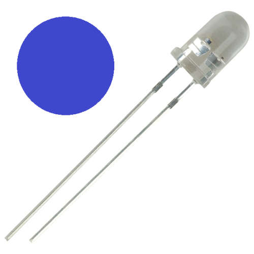 5mm Water Clear Round Top Blue Flash Alarm LED Diode ***LOCAL STOCK***