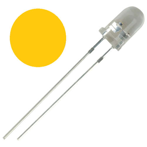 5mm Water Clear Round Top Yellow Flash Alarm LED Diode ***LOCAL STOCK***