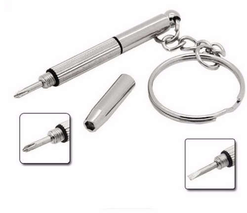 3 in 1 Eyeglass Screwdriver Glasses Sunglasses, Watch Repair Tool Kit Keyring ***LOCAL STOCK***