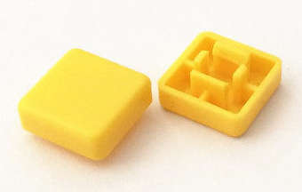 Button Cap Square for 12mm Tactile Switch Yellow ***LOCAL STOCK***