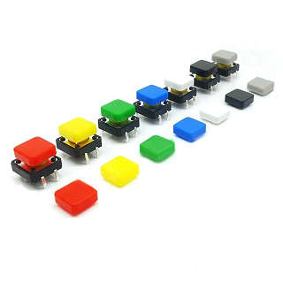 Button Cap Square for 12mm Tactile Switch Red ***LOCAL STOCK***