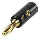 Banana Plugs 4mm Jack Connector Stackable Gold Plated - Black ***LOCAL STOCK***