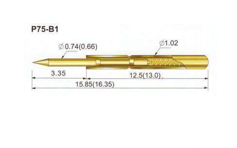 Pogo Pin Spring Test Probe P75-B1 1.02mm x 15.85mm 10 Pieces ***LOCAL STOCK***