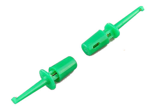 Miniature Hook Test Clip Probe - Green ***LOCAL STOCK***