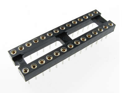 28 Pin DIP DIL 28 IC Swiss Round Hole Socket ***LOCAL STOCK***