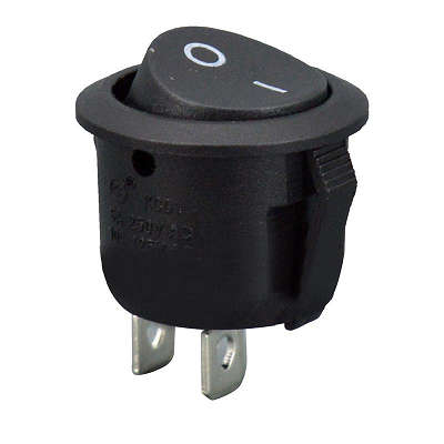 KCD1-105 Round Rocker Switch 20mm 250V 6A SPST ON OFF Black ***LOCAL STOCK***