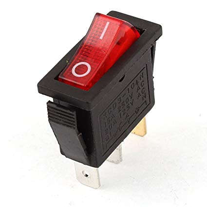 KCD1-102N Rocker Switch 250V 6A SPST ON OFF Illuminated Red ***LOCAL STOCK***