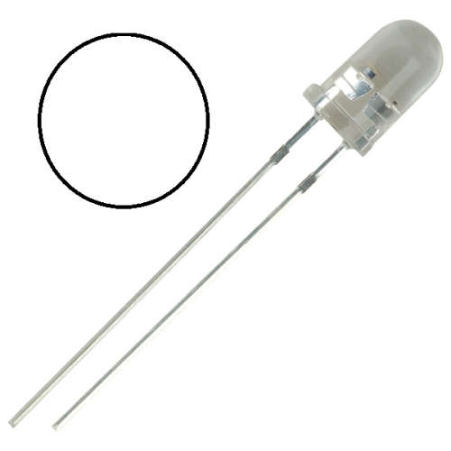 5mm Water Clear Round Top White Flash Alarm LED Diode ***LOCAL STOCK***