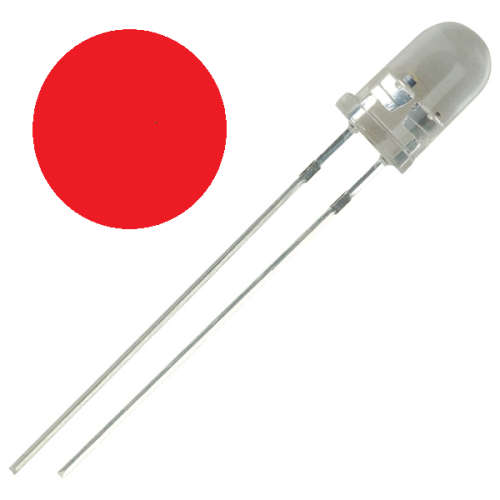 5mm Water Clear Round Top Red Flash Alarm LED Diode ***LOCAL STOCK***