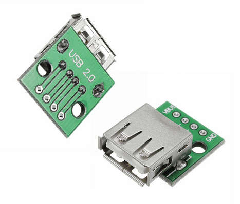 USB 2.0 Female Socket to DIP 4p Adapter 2.54mm Board ***LOCAL STOCK***