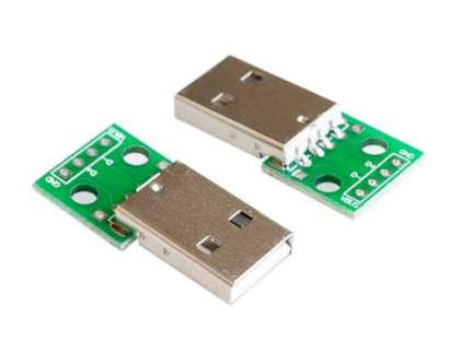 USB 2.0 Male Socket to DIP 4p Adapter 2.54mm Board ***LOCAL STOCK***