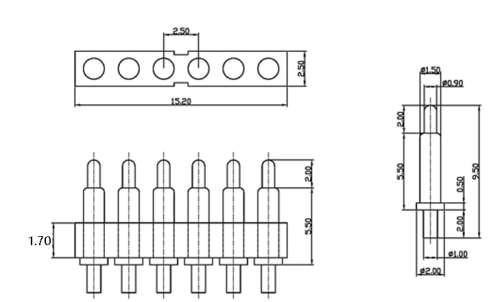 Pogo Pin Adapter 6P Thimble ***LOCAL STOCK***