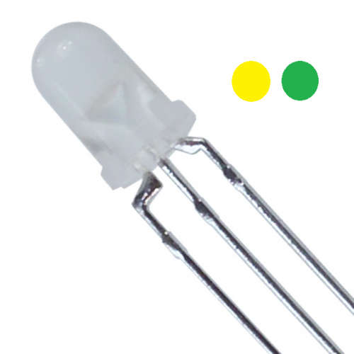 5mm LED Dual Bi-Colour Yellow/Green Diffused ***LOCAL STOCK***