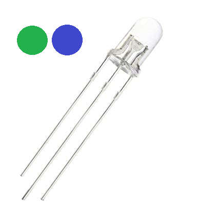 5mm LED Dual Bi-Colour Blue/Green ***LOCAL STOCK***