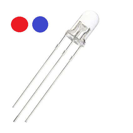 5mm LED Dual Bi-Colour Blue/Red ***LOCAL STOCK***