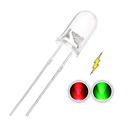 5mm LED Water Clear Bi-colour Red Green Alternately Flash ***LOCAL STOCK***