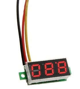 Mini Voltmeter LED 0-100V DC 0.36 Inch 3 Wire Red ***LOCAL STOCK***