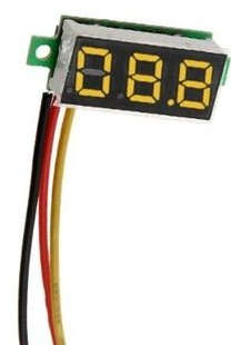 Mini Voltmeter LED 0-100V DC 0.28 Inch 3 Wire Yellow/Orange ***LOCAL STOCK***