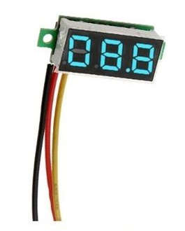 Mini Voltmeter LED 0-100V DC 0.36 Inch 3 Wire Blue***LOCAL STOCK***