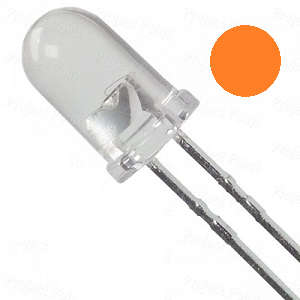 5mm LED Water Clear Orange ***LOCAL STOCK***