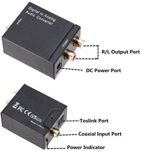 Digital To Analog Audio Converter Adapter