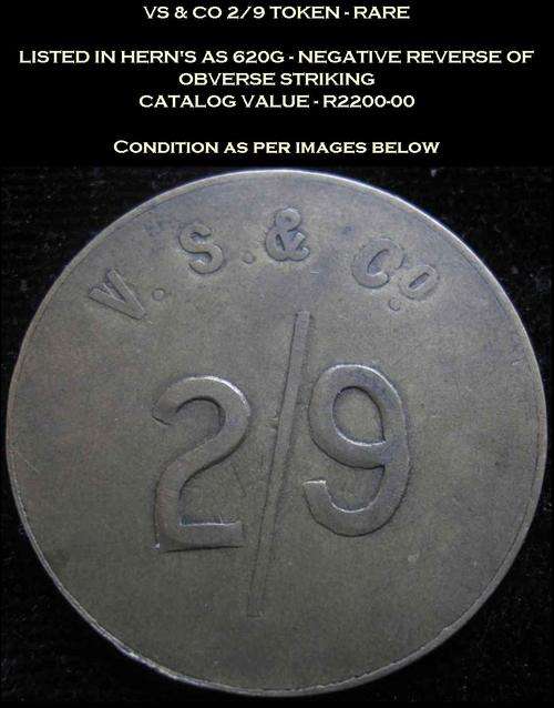 RARE VS&CO 2/9 TOKEN - CAT VALUE R2200-00
