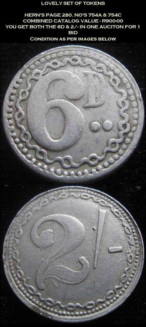 LOVELY SET OF RARE TOKENS - COMBINED CAT VALUE R900-00