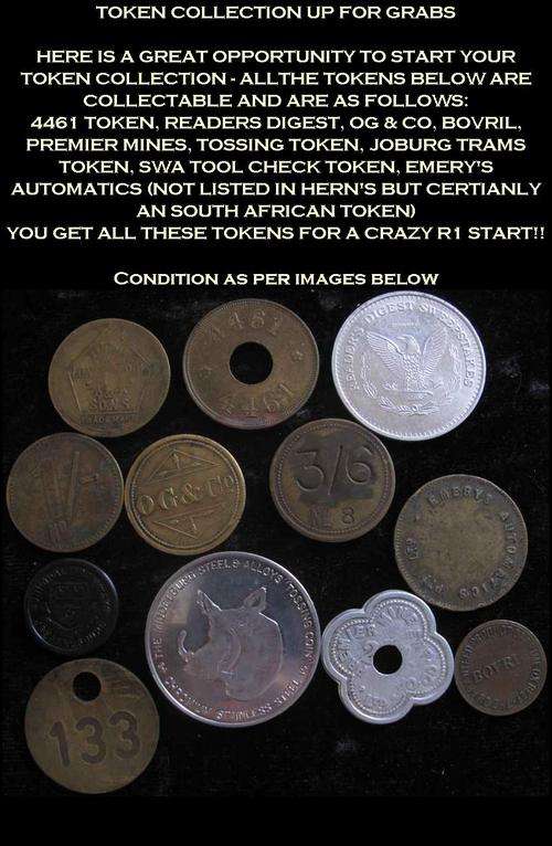 LOVELY LOT OF SOUTH AFRICAN TOKENS - VERY COLLECTABLE STUFF!!