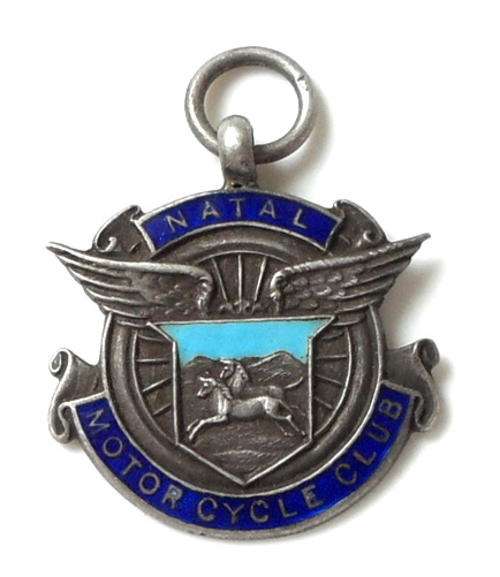 STERLING SILVER 1931 NATAL MOTOR CYCLE CLUB BADGE