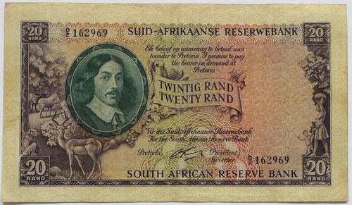 SOUTH AFRICA  G RISSIK 1962 **1ST ISSUE** 20 RAND