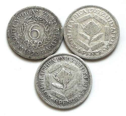1923 + 1927 + 1930 SILVER 6 PENCE