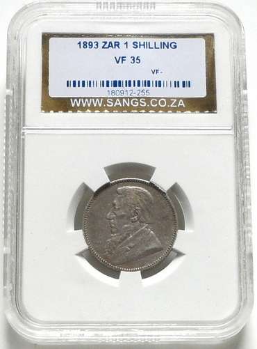1893 ZAR SHILLING SANGS VF35 VF-