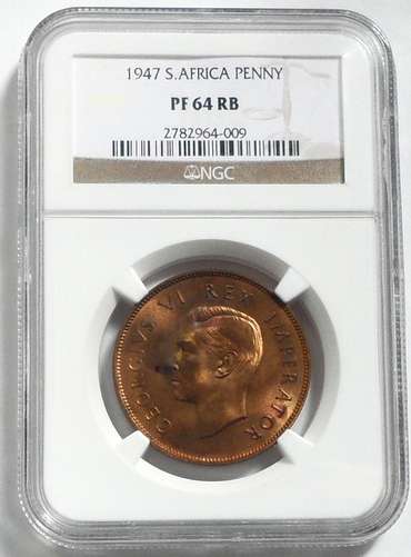 1947 PENNY NGC PF64 RB