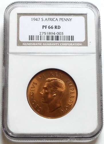1947  PENNY NGC PROOF 66 RB