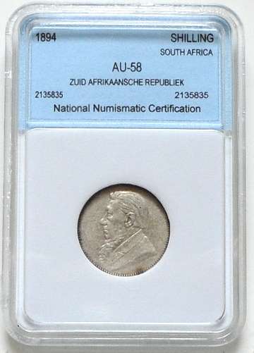1894 ZAR SHILLING NNC AU58