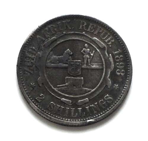 ZAR 1893 2 SHILLINGS **RARE** FILLER