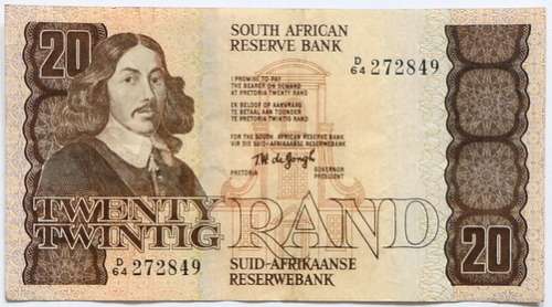 T W DE JONGH 1979 20 RAND 4TH ISSUE